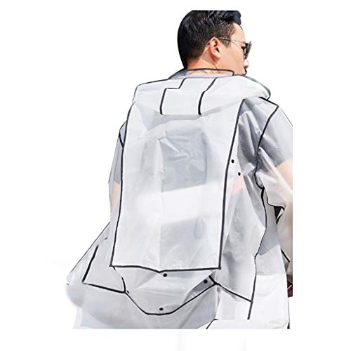 Preisvergleich Produktbild EWQG-Pfanne Regenponcho mit Kapuze,Poncho Regenmäntel Wasserdicht Unisex, Notfallponchos Ideal Fürs Konzert, Camping, Outdoor, Stadion -AA Schutz Overall (Farbe : Black)