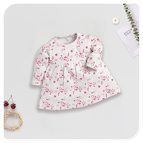 Image of BABY GO Full Sleeve Regular Round Neck A Line Frocks for Baby Girls (Pack of 2)