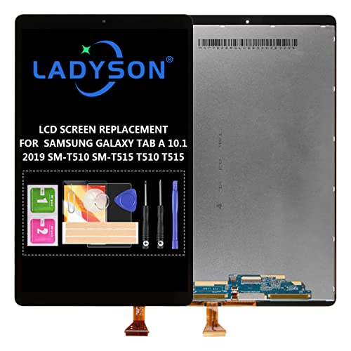 LADYSON Kit de reemplazo de pantalla para Samsung Galaxy Tab A 2019 SM-T510 SM-T515 T510 T515 pantalla LCD táctil digitalizador Asamblea de vidrio piezas de reparación Cover