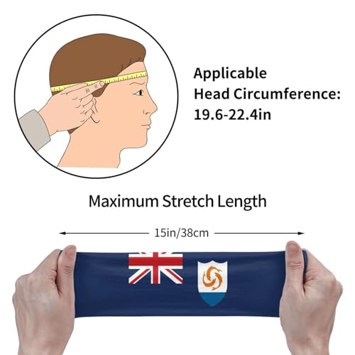 Image of Cute Flag Headbands Women Men Flag Sweatband Sports Headband for Running, Cycling, Yoga Gym, Working Out