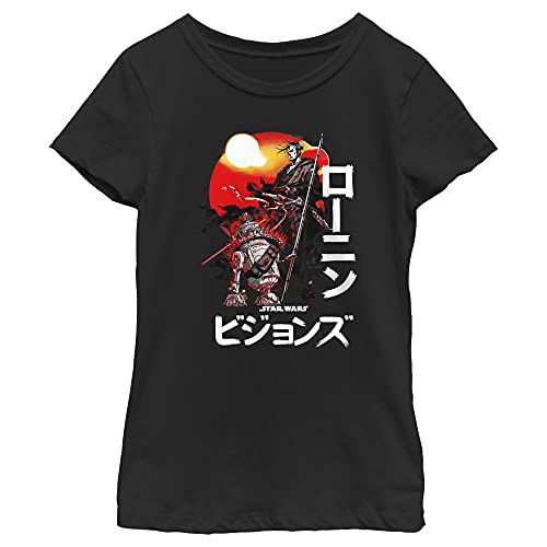 STAR WARS Visions Star Samurai Girl's Solid Crew Tee