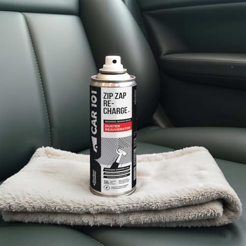 Image of CAR101 Zip Zap Recharge - Duster Recharge /Rejuvenator Spray | Restores Dust-Trapping Power with Ceramic Wax Infused | Easy Spray Application | Extends Duster Life | for Car & Bike Dusting Tools