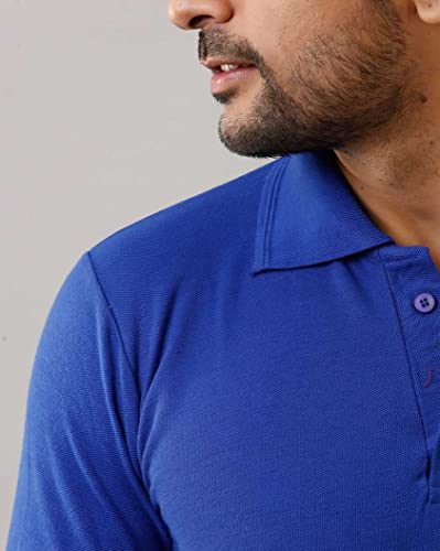 Image of INKKR Men's Polo Neck Half Sleeve Solid T-Shirts