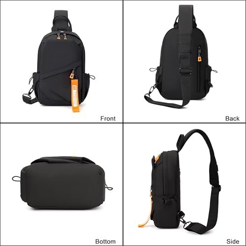 Image of ARURA (LABEL) Multifunction Anti-theft Shoulder Bag Crossbody Bag Travel Sling Bag with USB Port and Code Lock Messenger Backpack Chest Bag for Male Female