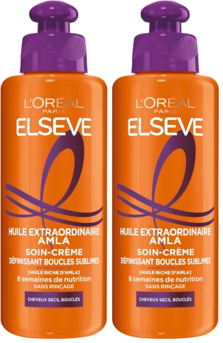 L'Oréal Paris Elseve Huile Extraordinaire Soin-Crème Définissant Cheveux Bouclés 200 ml (Packung mit 2) – Ansicht 1