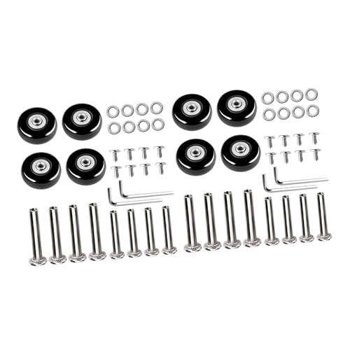 WOONEKY スーツケースキャスター交換用ホイール 静音滑らか転 旅行用ラゲッジ修理パーツ 簡単取付 交換キャスター付属