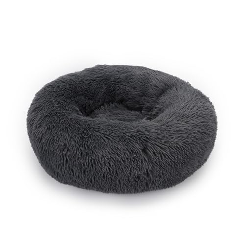 Vadjmnxcva Cat Bed, Plush Donut Dog Bed