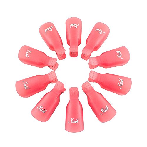 Set de 10 clips para remoción de esmalte de uñas miniatura 1