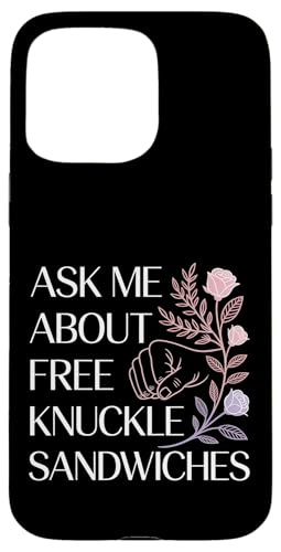 Ask Me About Free Knuckle Sandwiches ����ȏ�k |- �X�}�z�P�[�X iPhone 15 Pro Max �p