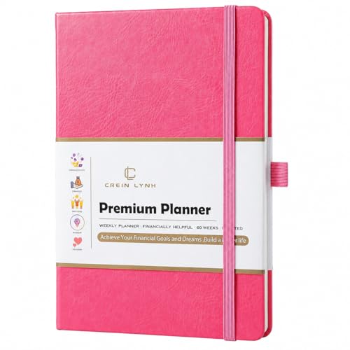 Planner 2025-2027, 36 Months Weekly and Monthly Planner with Budget & Goal Setting, 8.3" x 5.7", Flexible Cover, Daily Organizer with Inner Pocket, Bookmarks, Pen Holder for School Office Home, Pink