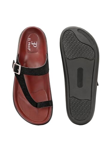 Image of EL PASO Men Faux Leather Ultra Comfortable Casual Slip On Sandals EP55705 P