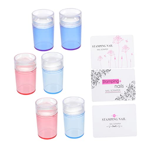 FRCOLOR 3 Conjuntos De Kits De Manicure De Carimbo De Silicone Para Arte De Unhas Kit De Carimbos De