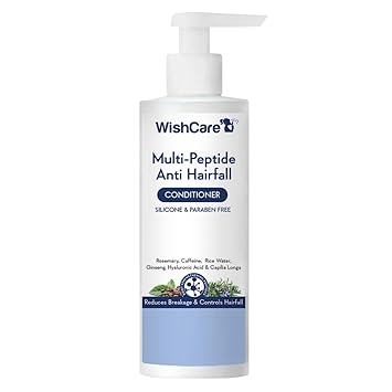 WishCare Multi Peptide Anti Hairfall Conditioner - For Women & Men -Hair Conditioner for Frizzy Hair- Rice Water, Rosemary, Capilia Longa, Hyaluronic Acid & Caffeine 200ml - image, photos