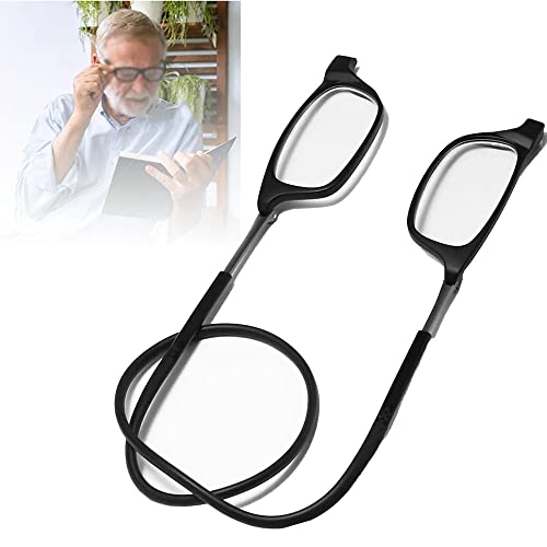 BLUEZY Imán Gafas De Lectura Colgante Cuello, Gafas De Presbicia para Hombre Y Mujer, Gafas de Lectura con imán Plegables Ligeras Gafas de Lectura Presbicia A,200