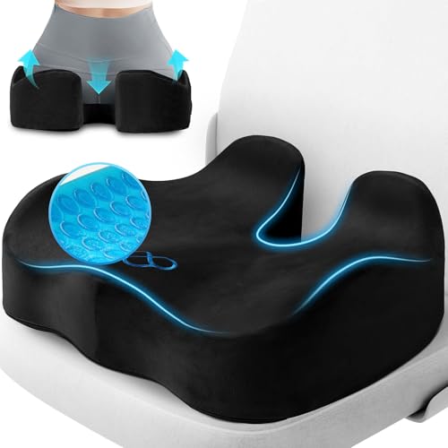 CushyOasis Gel Memory Foam Seat Cushion