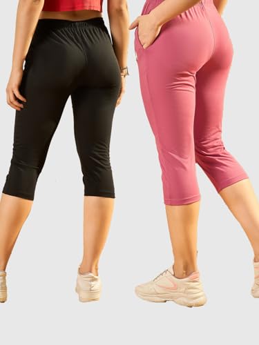 Image of Modeve Women Solid Cotton Blend Capri for summer|| Summer Wear