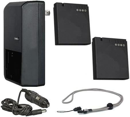 High Capacity Batteries (2 Units) + AC/DC Travel Charger Compatible with Panasonic Lumix DMC-FZ7