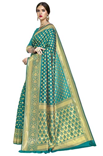 Glory Sarees Women's Kanchipuram Art Silk Saree With Blouse Piece