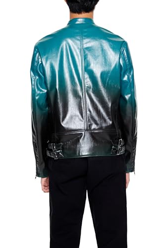 Forever 21 Men's Gradient Cargo Moto Jacket4