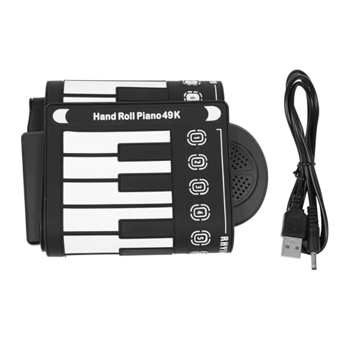 Mikinona Foldable Keyboard Piano 49 Keys Rollable Piano Compact Digital Music Instrument