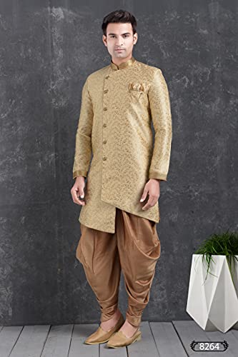 Shreyanvi Jacquard Silk Jodhpuri Indo-Western for Men Indian Royal Designer Groom Wedding Wear Dhoti Patiala Set Sherwani2