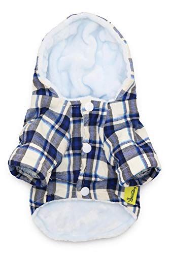 DroolingDog Kapuzenpullover für kleine Hunde, Fleece, warm, Größe L Cover