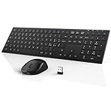 【Compatibilità & Funzionamento】Il set di tastiera e mouse wireless supporta la maggior parte dei dispositivi e dei sistemi operativi con interfaccia USB. La combinazione è compatibile con Windows 10 o superiore, Windows 8 e Chrome OS, adatto a proiettori, Chromebook, computer, computer portatili, smart TVs.