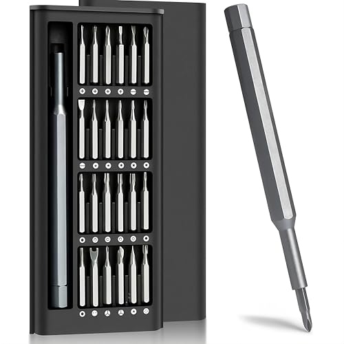 Kit Conjunto de Chave de Fenda 24 em 1 com Estojo Magnético Precisão Ideal para Reparos em Celulares, Notebooks, Relógios e Eletrônicos em Geral Linha Premium