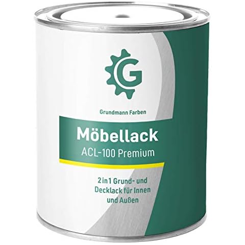 GRUNDMANN Möbellack - 0,7 Kg Seidenmatt Braun - Umweltfreundliche Möbelfarbe - 2in1 Holzfarbe & Holzanstrich für alle Möbel Innen und Außen - Für Holz, Metall & Kunststoff - RAL 8004 Kupferbraun Cover