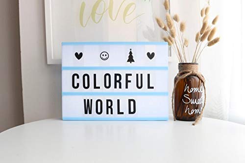 TREXEE LED Cinematic Light Decorative Box| Night Light Box Lamp| LED Combination|Changeable Letter & Symbols Tiles (A6 Size)