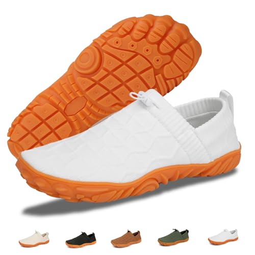 Image of Beach Water Shoes for Women Men Quick Dry Non-Slip Wide Toe Hike Barefoot Footwear for Beach Pool Aqua Swim Surf Walk
