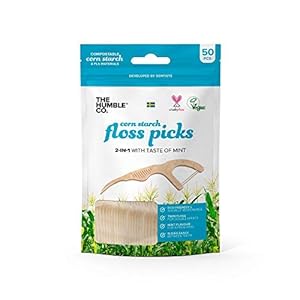 The Humble Co. Plant Based Floss Picks | Fresh Mint | Eco-Friendly, Vegan for Your Everyday Oral Care – Dentist Approved…