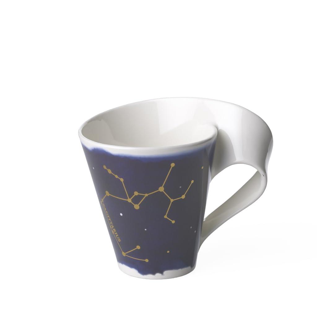Villeroy & Boch NewWave Stars Becher - Zwillinge-Motiv, 300 Ml, Premium-Porzellan, Spülmaschinengeeignet
