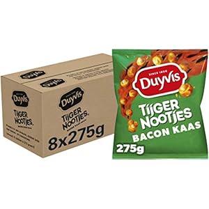 Duyvis Tijgernootjes Bacon Cheese, Doos 8 stuks x 275 g