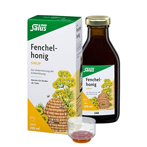 Salus - Fenchelhonig - 1x 250 ml - Sirup zum Einnehmen - zur Unterstützung der Schleimlösung im Bereich der Atemwege - bereits für Kinder ab 1 Jahr