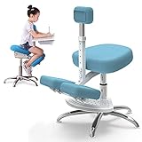 sillas de escritorio infantiles ikea ☆ DISEÑO DE PROTECTOR DE PECHO AJUSTABLE: la silla de estudio para niños usa un diseño de protector de pecho, la altura del protector de pecho se puede ajustar en 6 marchas, ideal para niños con una altura de 1,1 m-1,45 m, la silla para niños se puede ajustar a una posición adecuada según la altura para relajarse la columna vertebral y la postura correcta para sentarse