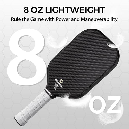 image for PACEARTH Carbon Fiber Pickleball Paddle USAPA Approved 8oz Lightweight