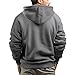 Genafy Dark Grey Sherpa Lined Hoodie for Men, Zip Up Fleece Jacket Mens Full Zip Hoodies Winter Coats Men's Fashion Warm Outerwear Thick Sweatshirts XL