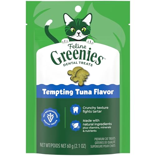 Greenies Feline Dental Treats For Cats Tempting Tuna Flavor 2.5 Oz., Adult, stick