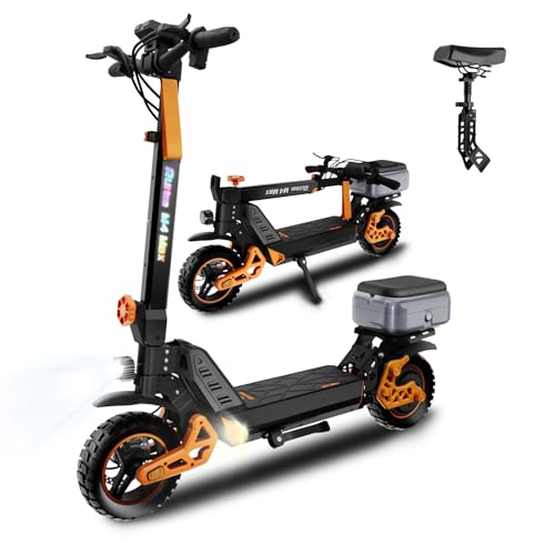 JUNLING Electric Scooter, 1000W Motor, 28 Mph Top Speed, 31 Miles Max Range, 48V/15.6AH Battery, Dual Suspension Braking System