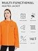 PTAHDUS Women's Heated Jackets 5 Heat Zones Battery Pack Included, with Hand Warmer Pocket(Orange, Large)