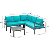 greemotion Lounge-Set Lago, Gartenmöbel-Set aus Aluminium in Anthrazit - 13