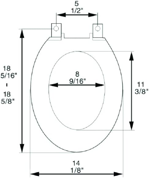 2Q1E2-00 Builder Grade Plastic Toilet Seat with Vari-Adjust Lok-Down Hinge and Quik-Lok Mounting Hardware, Elongated, White