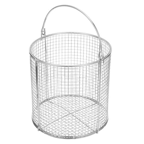 Panier de nettoyage industriel rond en inox pour usage intensif
