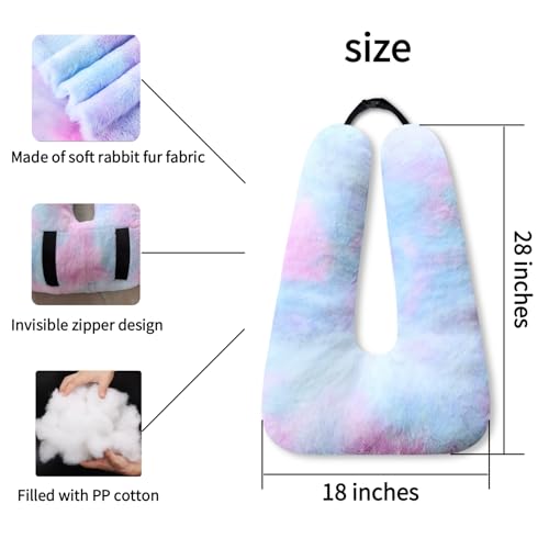 Image of FHSGGP Travel Pillow Car Pillow Kid Car Sleeping Colorful Blue | The Sleeping Aid for Adults and Kids on Road Trips Kids Travel Pillow