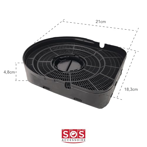 Filtre pour hotte ARISTON SCHOLTES 3CDC60B 195x207mm Pièce d'origine constructeur - vue 3