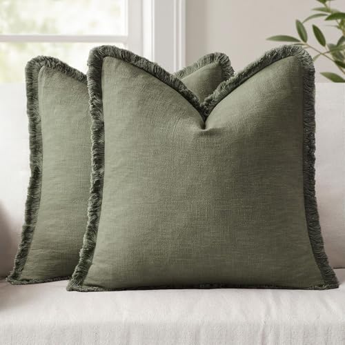 ANRODUO Set of 2 Decorative Throw Pillow Covers 20×20 Inch