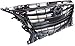 GO-PARTS - Black Shell and Insert Grille for 2014-2016 Mazda 3 without Collision Warning, Replacement 2015 BJE1-50-712B