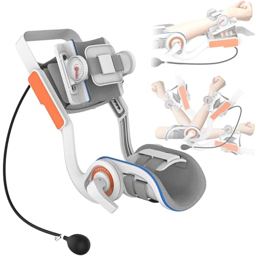 YEHOZZ Electric Elbow Joint Rehabilitation Device, Upper Limb Arm Rehabilitation Training Device, Full Angle Adjustment, Flexion and Extension Training, Used for Wrist and Elbow Injury Recovery