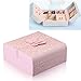 Luoshan Boîte à Bijoux Collier Bague Organisateur de Rangement en Cuir synthétique Grand Coffret à Bijoux (Rose) (Color : Pink)